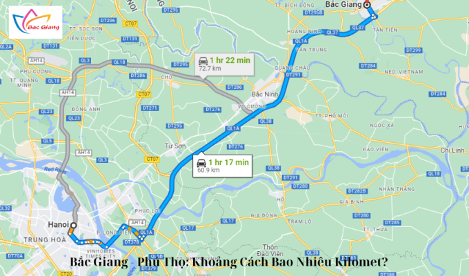 Bắc Giang - Phú Thọ: Khoảng Cách Bao Nhiêu Kilomet?