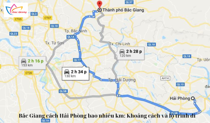 Bắc Giang cách Hải Phòng bao nhiêu km: Khoảng cách và lộ trình đi